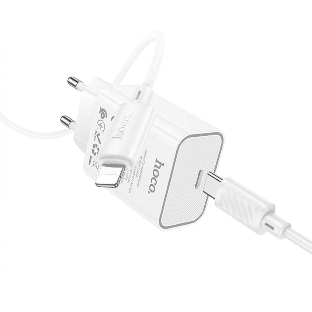 Home Charger 20W PD3.0 C to Lightning Cable (1m) Hoco C143A