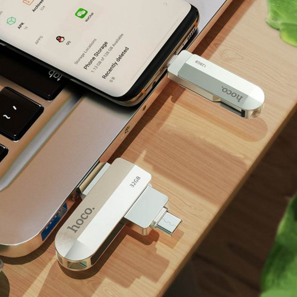 Накопители информации USB-флеш-накопитель USB C Flash Drive128GB Hoco UD10