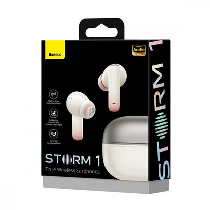 Bluetooth гарнітура TWS Baseus (NGTW1402) Storm 1 — NGTW140202 White