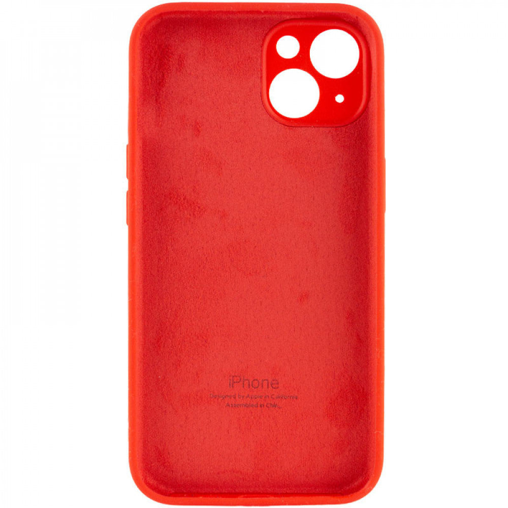 Накладка Чехлы Original Silicone Case with protective camera iPhone 14 — Dark Green (48)