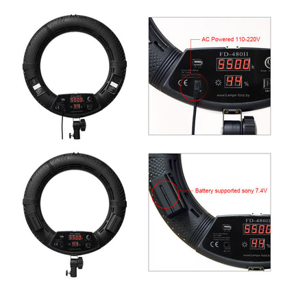 Лампа Кільцева LED Veron FD-480 II LSD 96W White із дзеркалом