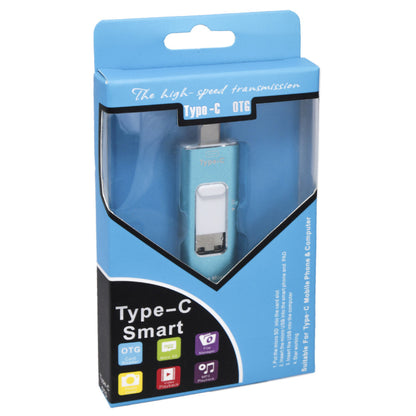 Card Reader Type C (M), USB (M) - MicroSD « OTG SMART» Blue