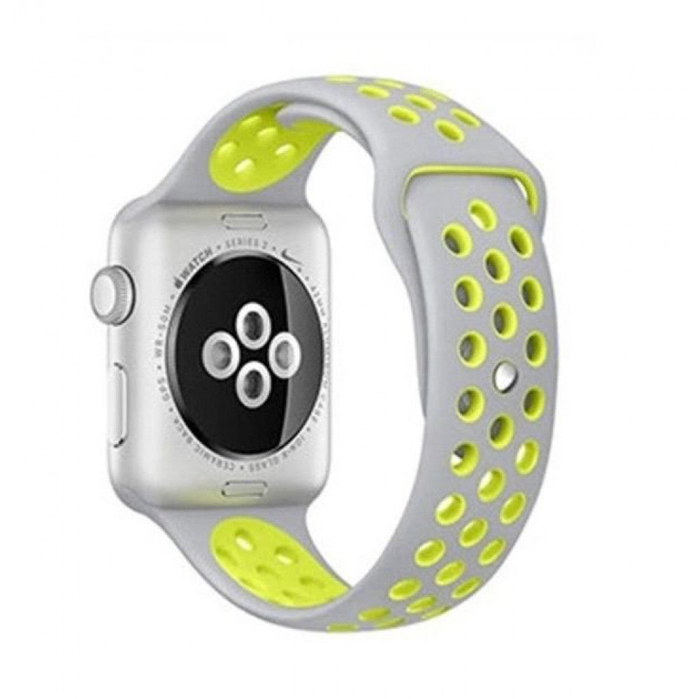 Ремінець Sport Nike Apple Watch 38 mm 40 mm 41 mm — Gray & Yellow