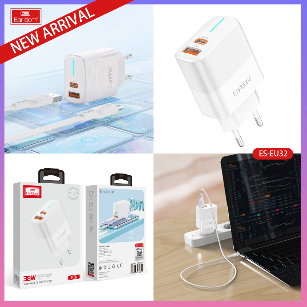 Home Charger | 20W | PD | 1U — Earldom ES-EU32C