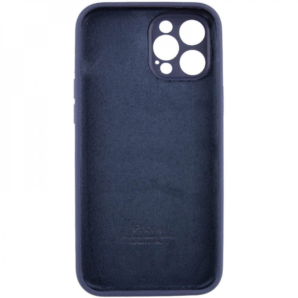 Original Silicone Case with protective camera iPhone 12 Pro — Midnight Blue (63)