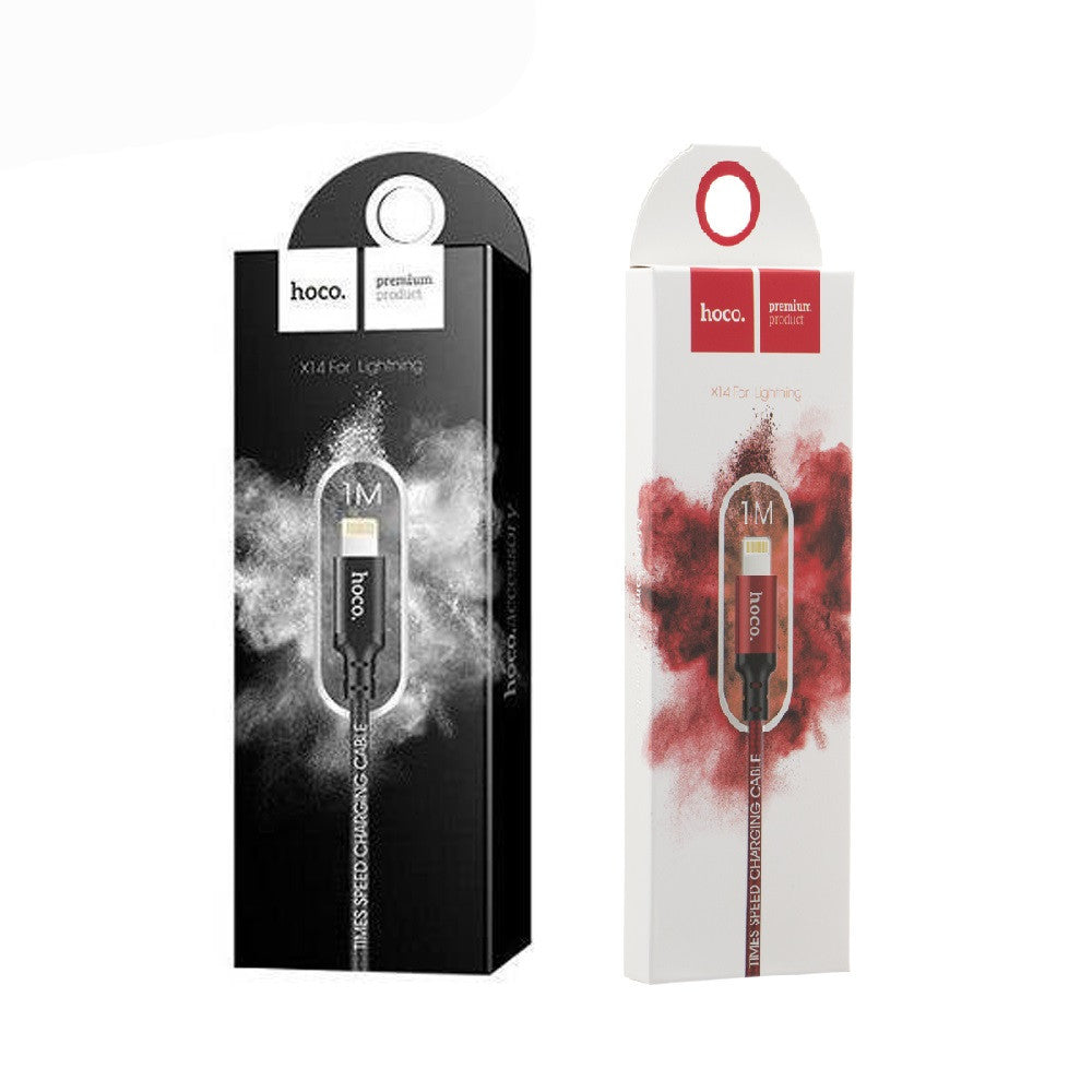 Кабель Lightning 2A (1m) Hoco X14 — Black
