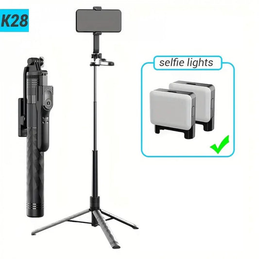 Monopod Tripod K28-2 | Button Bluetooth | Dual selfie light