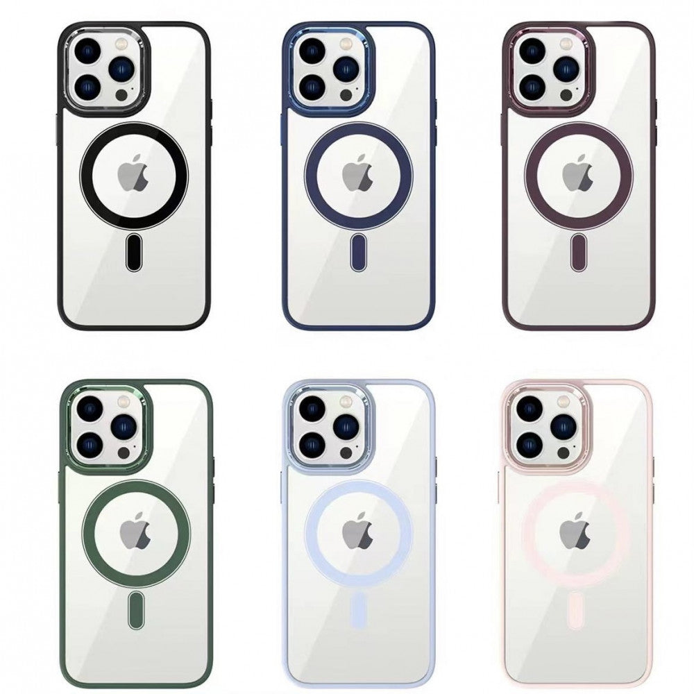 Накладка Чохли Color Clear Case with MagSafe iPhone 11 — Blue