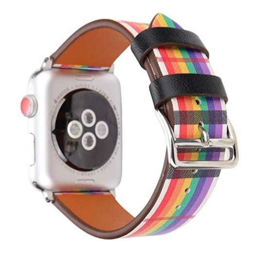 Ремінець Leather Skew Lattice Series — Apple Watch 42 mm | 44 mm | 45 mm | 49 mm — Colorful