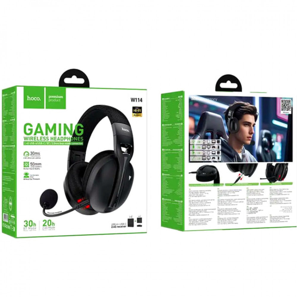 Проводные наушники Hoco W114, игровые, с микрофоном