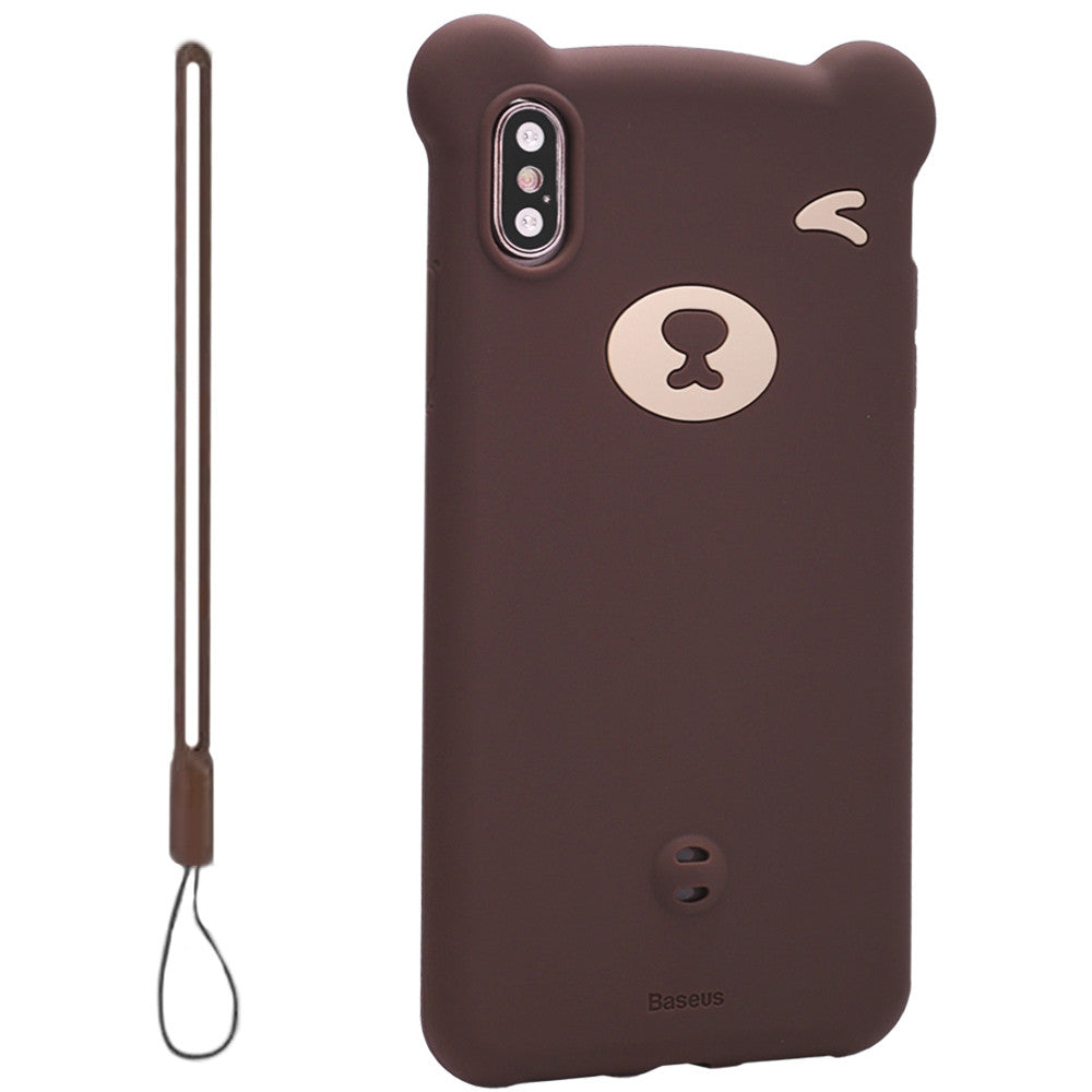 Baseus Bear Silicone Case iPhone X ; XS — Brown