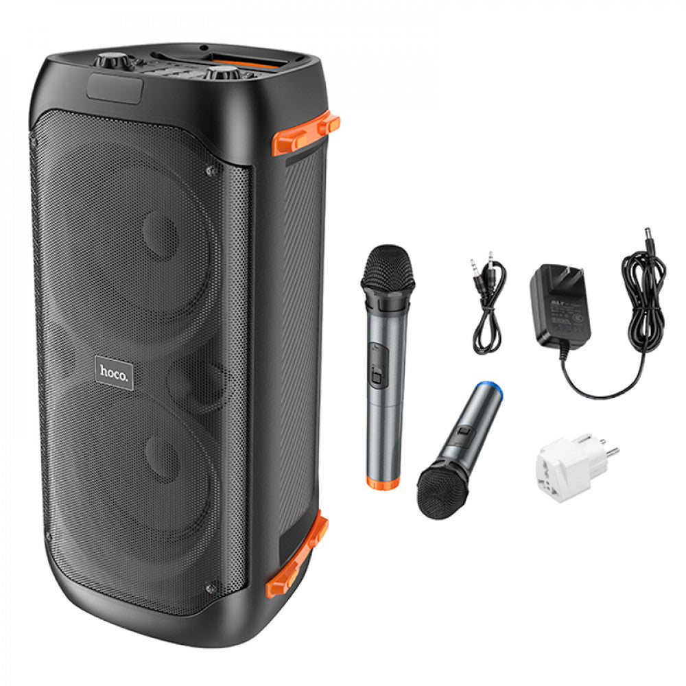 Bluetooth Speaker & 2 Microphones — Hoco BS53 Manhattan — Black