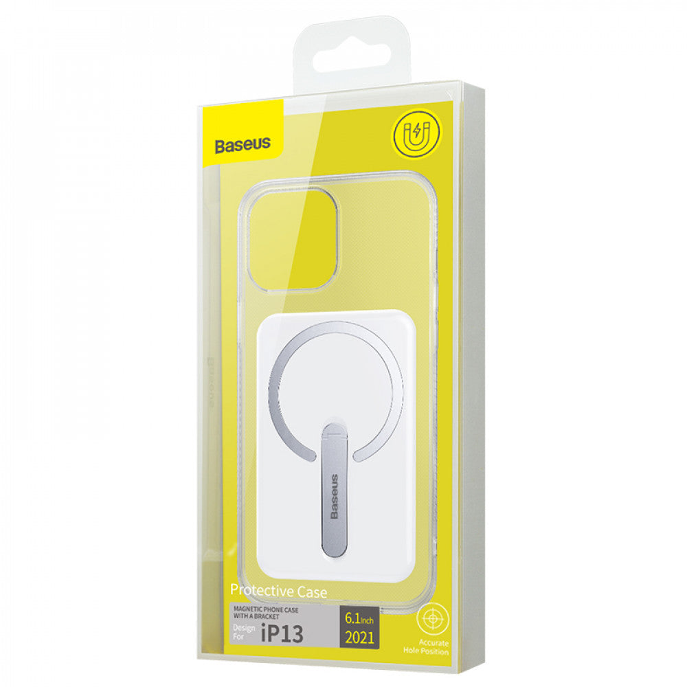 Накладка Чехлы Baseus (ARCX000202) Magnetic Phone Case with a Bracket For iP13 Pro Max 6.7inch 2021 — ARCX000202 Transparent