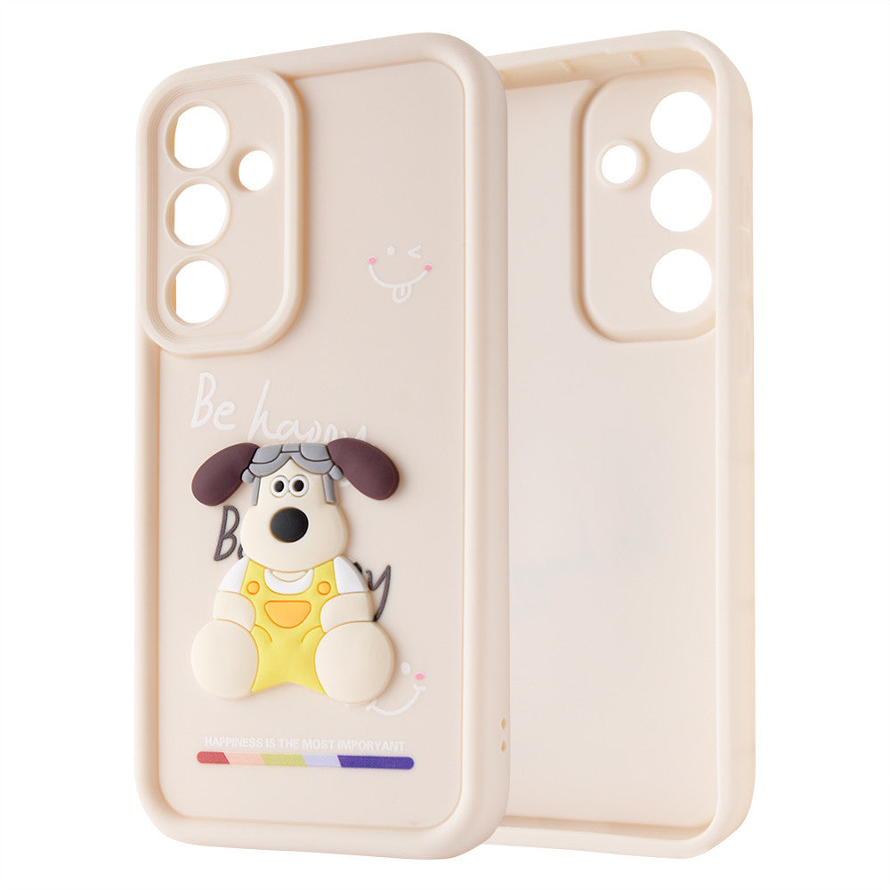 Be happy silicon Case — iPhone 16 — Dog