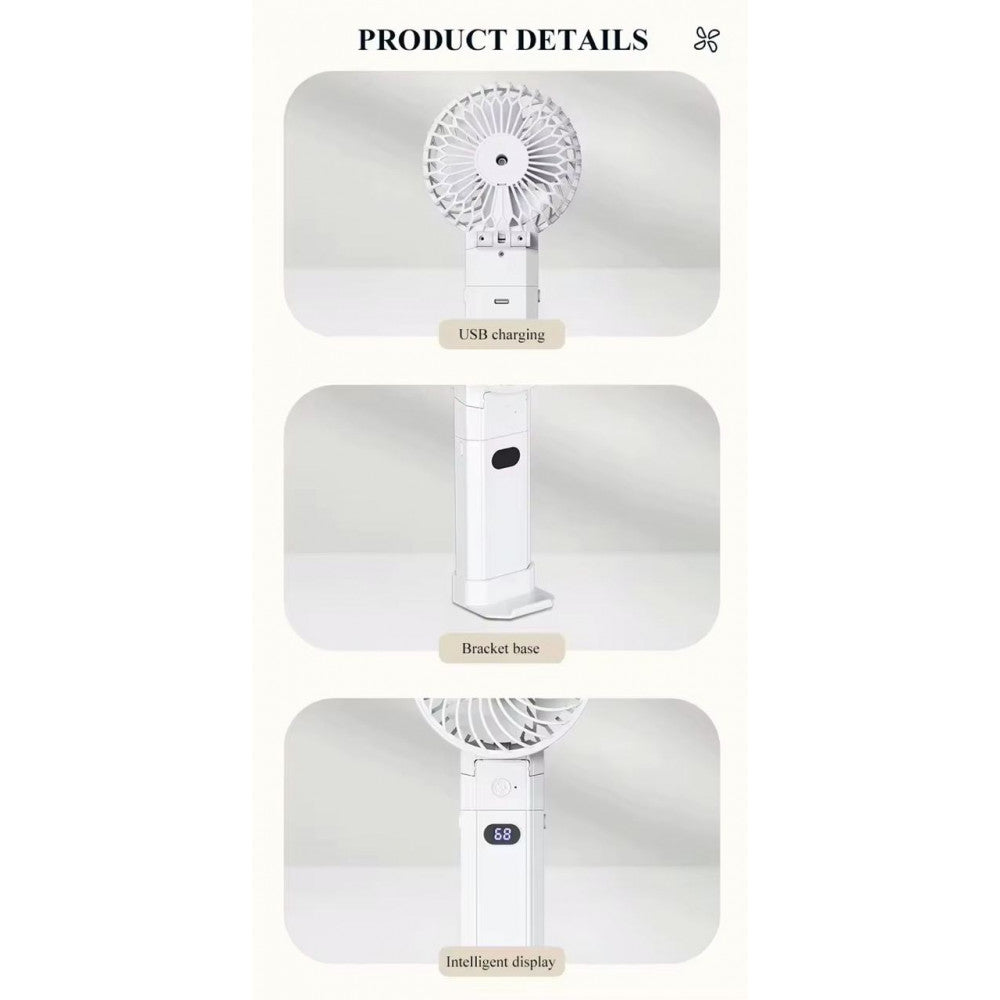 Портативный мини вентилятор RD10 - 4000 mAh — White