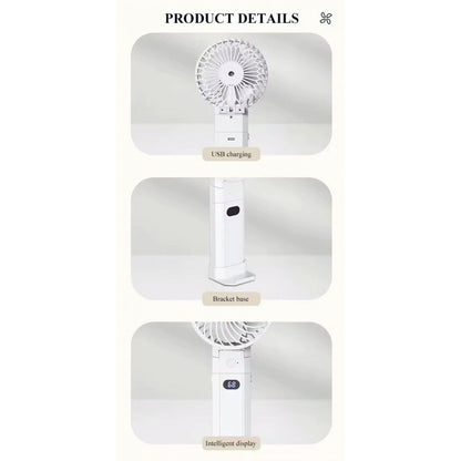 Портативный мини вентилятор RD10 - 4000 mAh — White