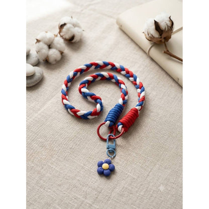 Брелок «Braid Flower» — Blue&Red