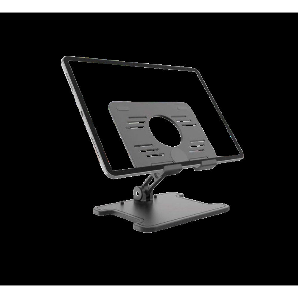 Phone & Tablet Stand — Desktop Biaxial Foldable Metal Grey K-605