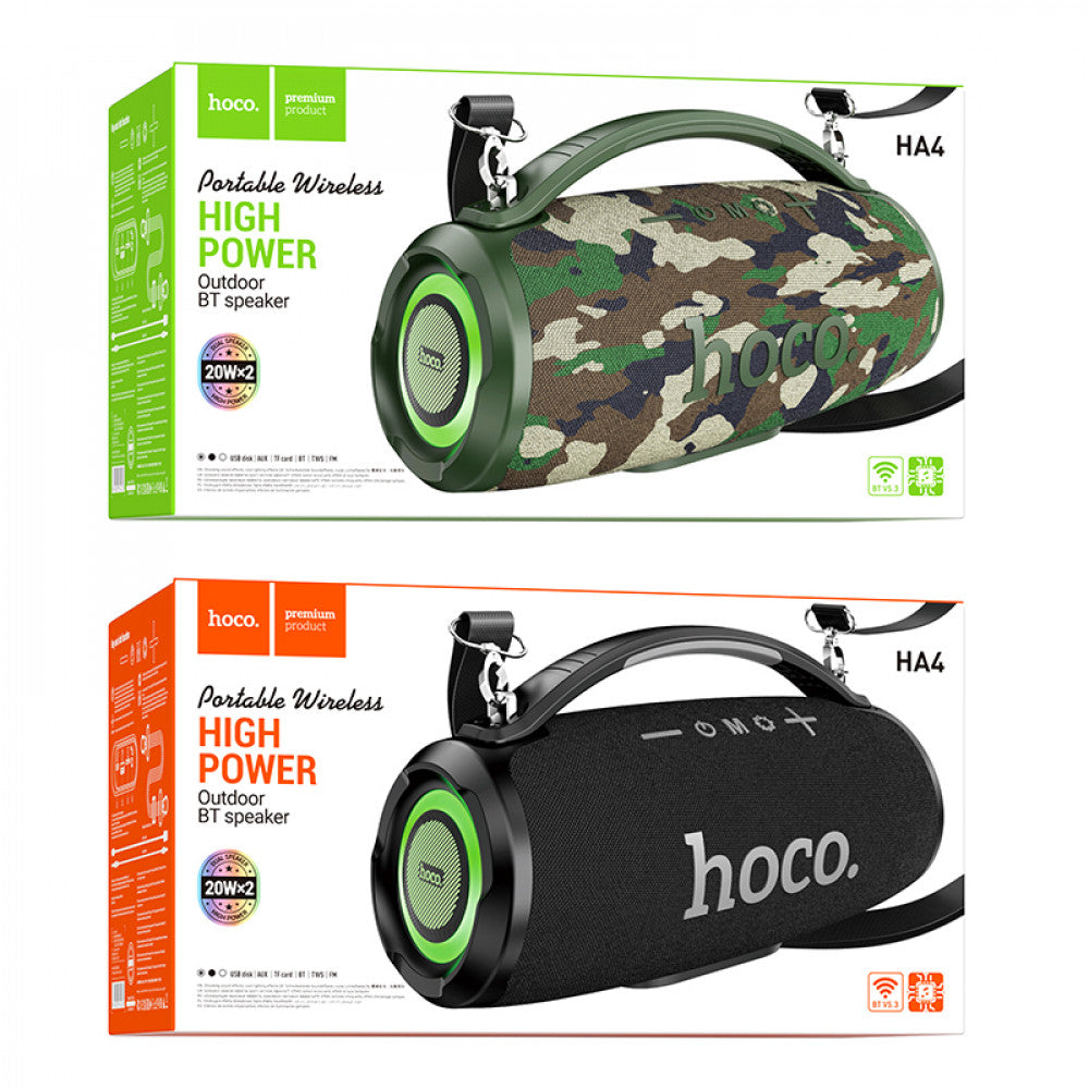 Bluetooth Speaker — Hoco HA4 — Camouflage Green