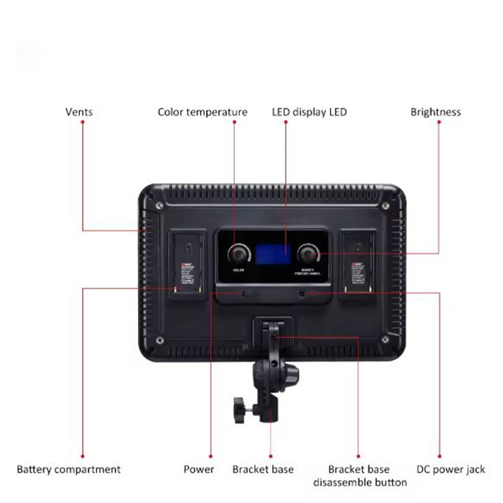 Лампа відеосвітло LED PT-F60B 60W color 3200-5600K