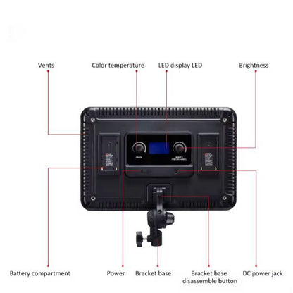 Лампа відеосвітло LED PT-F60B 60W color 3200-5600K