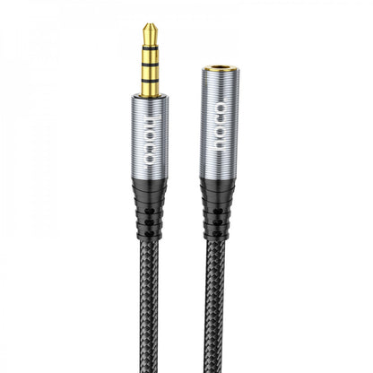 Cable Aux (Male to Female) (1m) Hoco UPA20 — Metal Gray