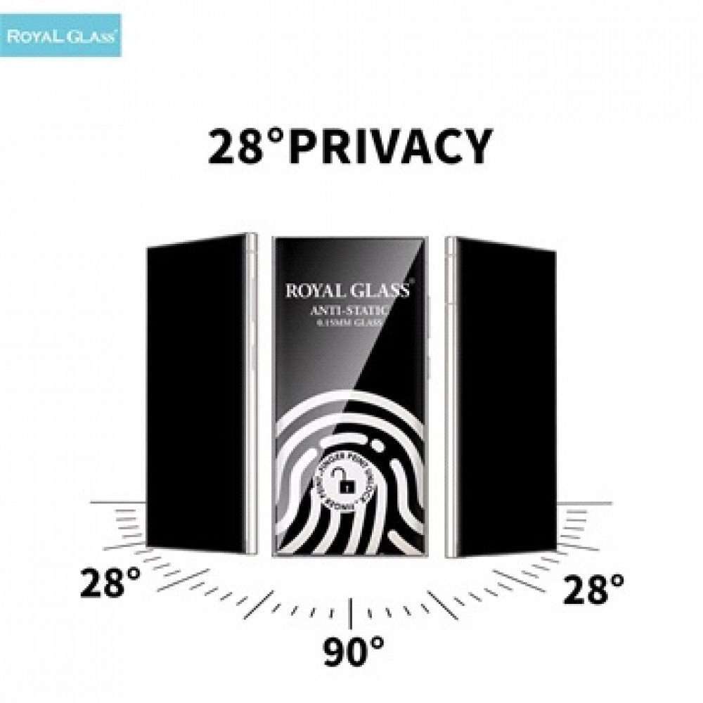 Захисне скло Samsung S26 Ultra Royal Privacy Unlock glass , Black