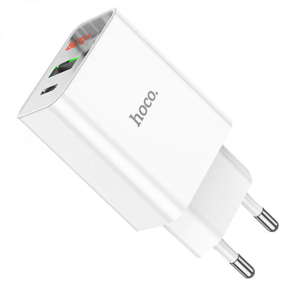 Home Charger | 20W | PD | QC3.0 - Hoco C100A - White