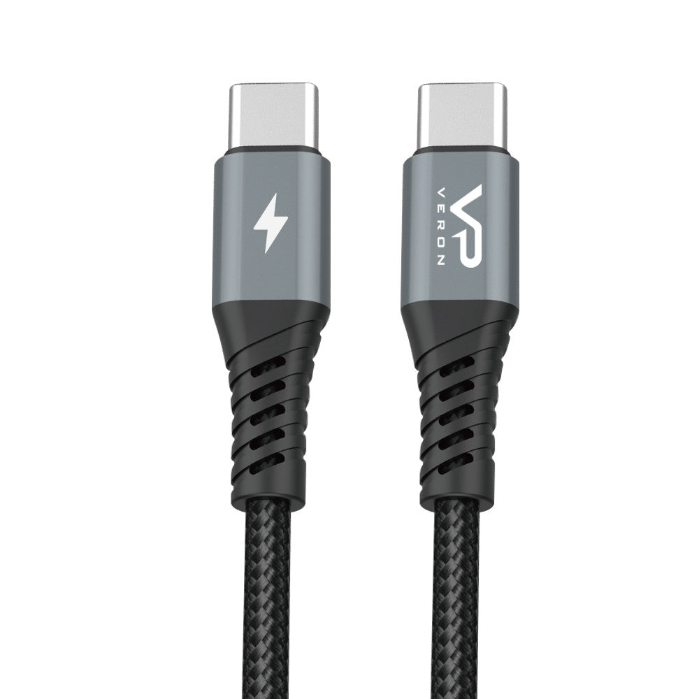 Кабель USB C to C 20W PD (0.25m) Veron C09s Nylon