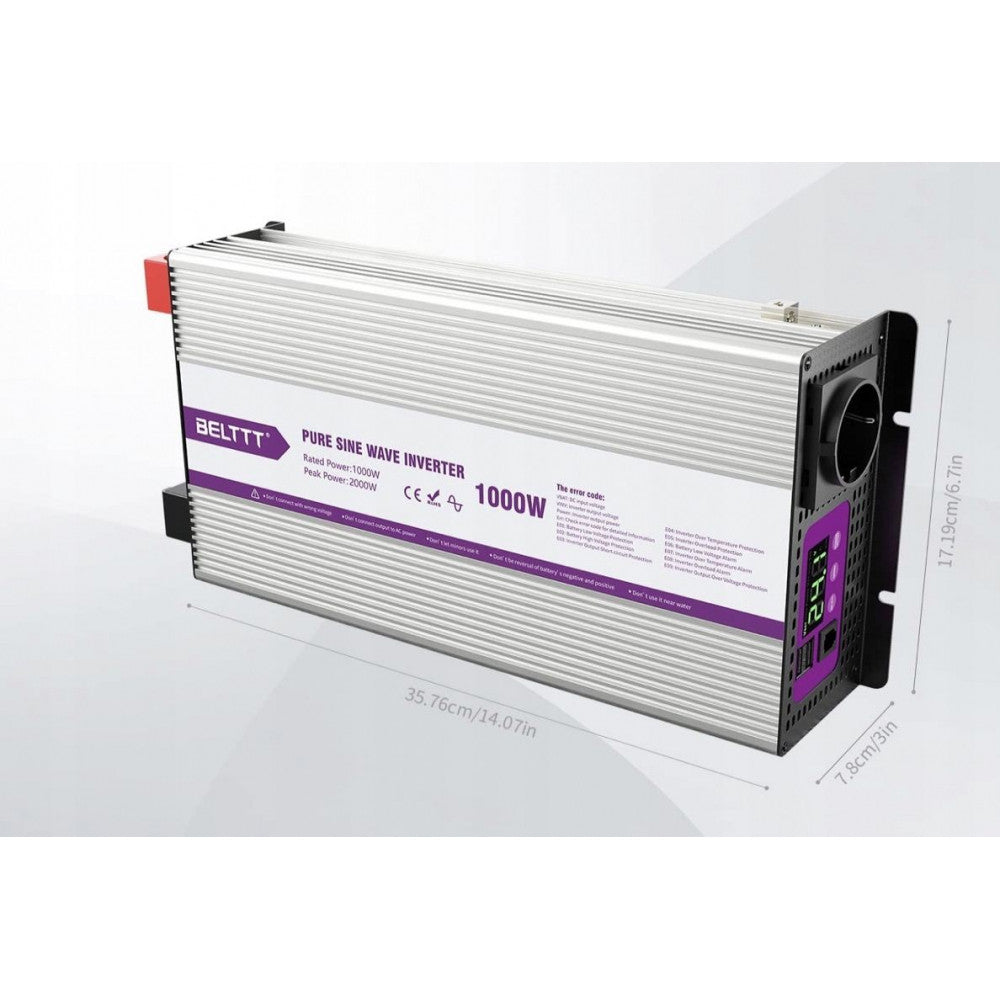 Power inverter BELTTT номинальная мощьность 1000W — пиковая 2000W (правильный синус)