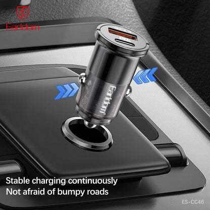 Car Charger 30W 1U 1C Earldom ES-CC46