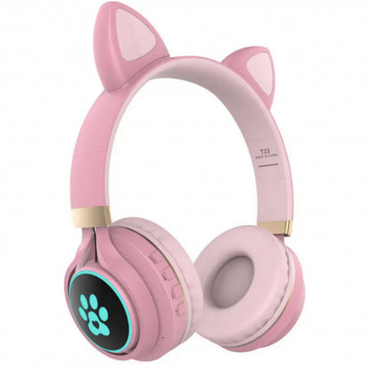 Навушники Bluetooth — TUCCI T23 LED — Pink