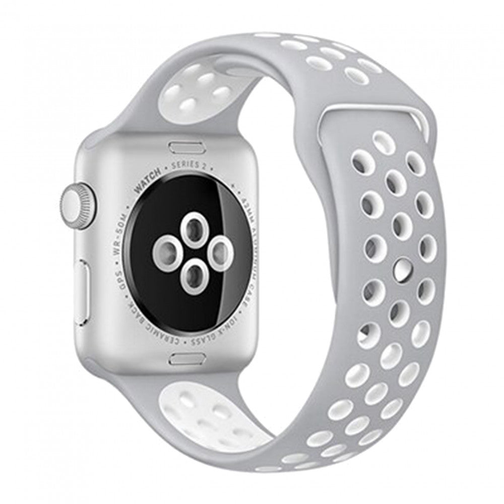 Ремінець Sport Nike Apple Watch 38 mm 40 mm 41 mm — Gray & White