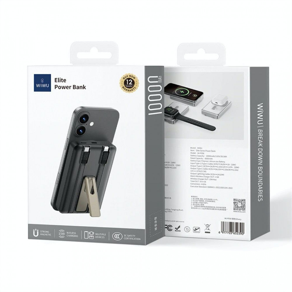 Power Bank 10000 mAh | 22.5W — WiWU Wi-P056  — Black