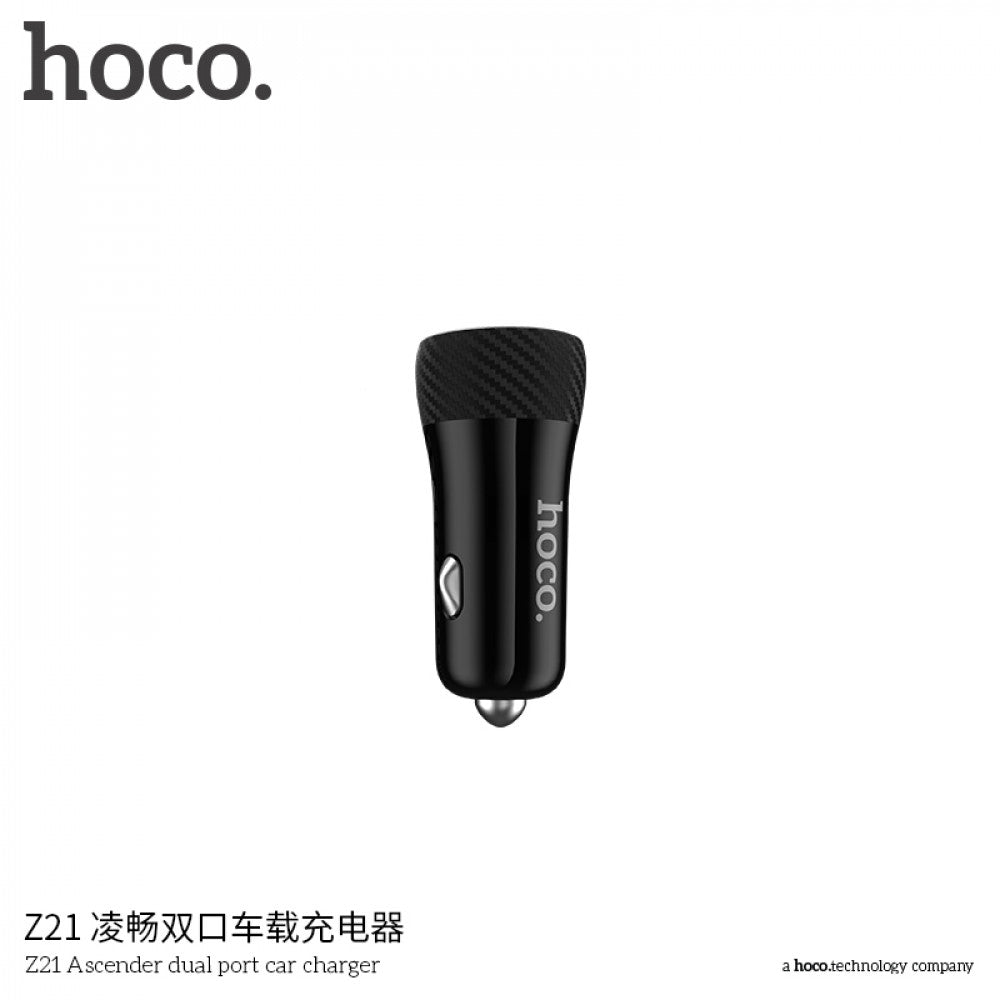 Car Charger 3.4A 2U Hoco Z21 - Black