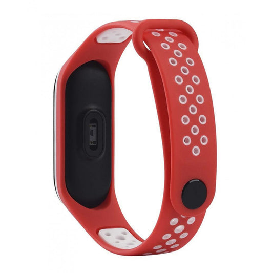 Ремінець Sport Nike Xiaomi Mi Band 3 ; 4 — Red & White