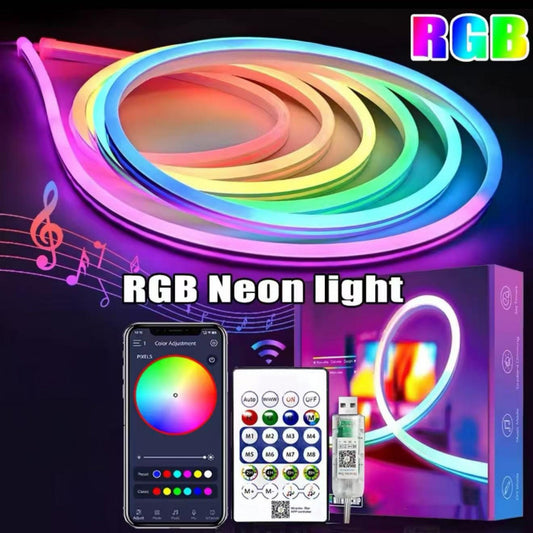 LED лента RGB Neon Rope 10м c пультом 5V