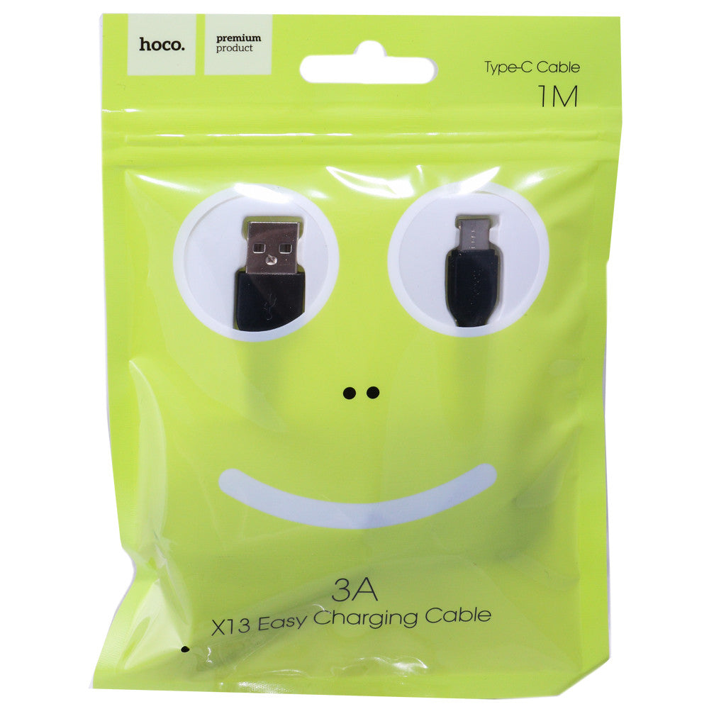 Кабель USB C 2A (1m) Hoco X13 — Black