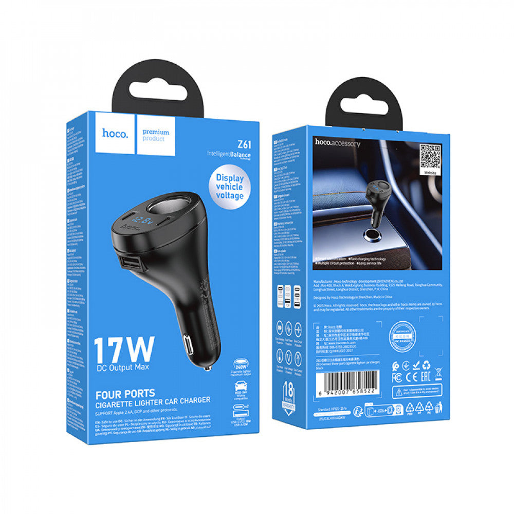 Car Charger 40W 2 PD Hoco Z61