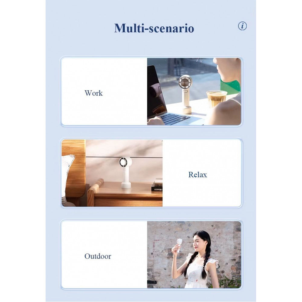 Портативный мини вентилятор L-01 -2000 mAh — Blue