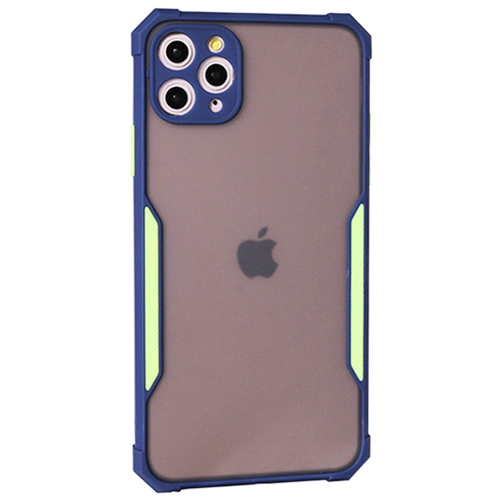 Matte TPU Plastic Case with frame  — iPhone 11 Pro Max — Blue