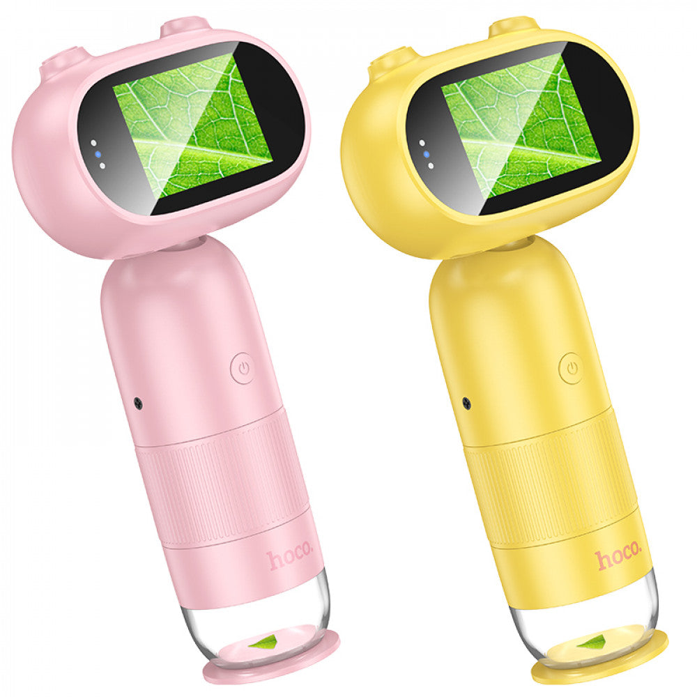 Детский микроскоп HOCO DV206 |2”, 1080P, 800mAh, 32GB| — Yellow