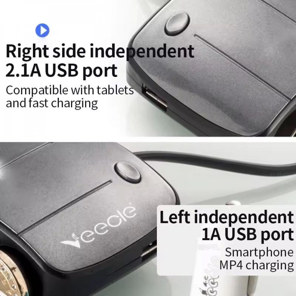 Розгалужувач прикурювача 3S 2.1A 2U 548