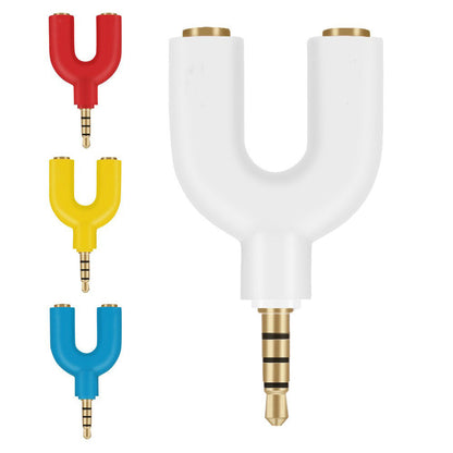 Audio Splitter 3.5mm (M) To Dual 3.5mm (F) — Splitter HF & HF Mix color