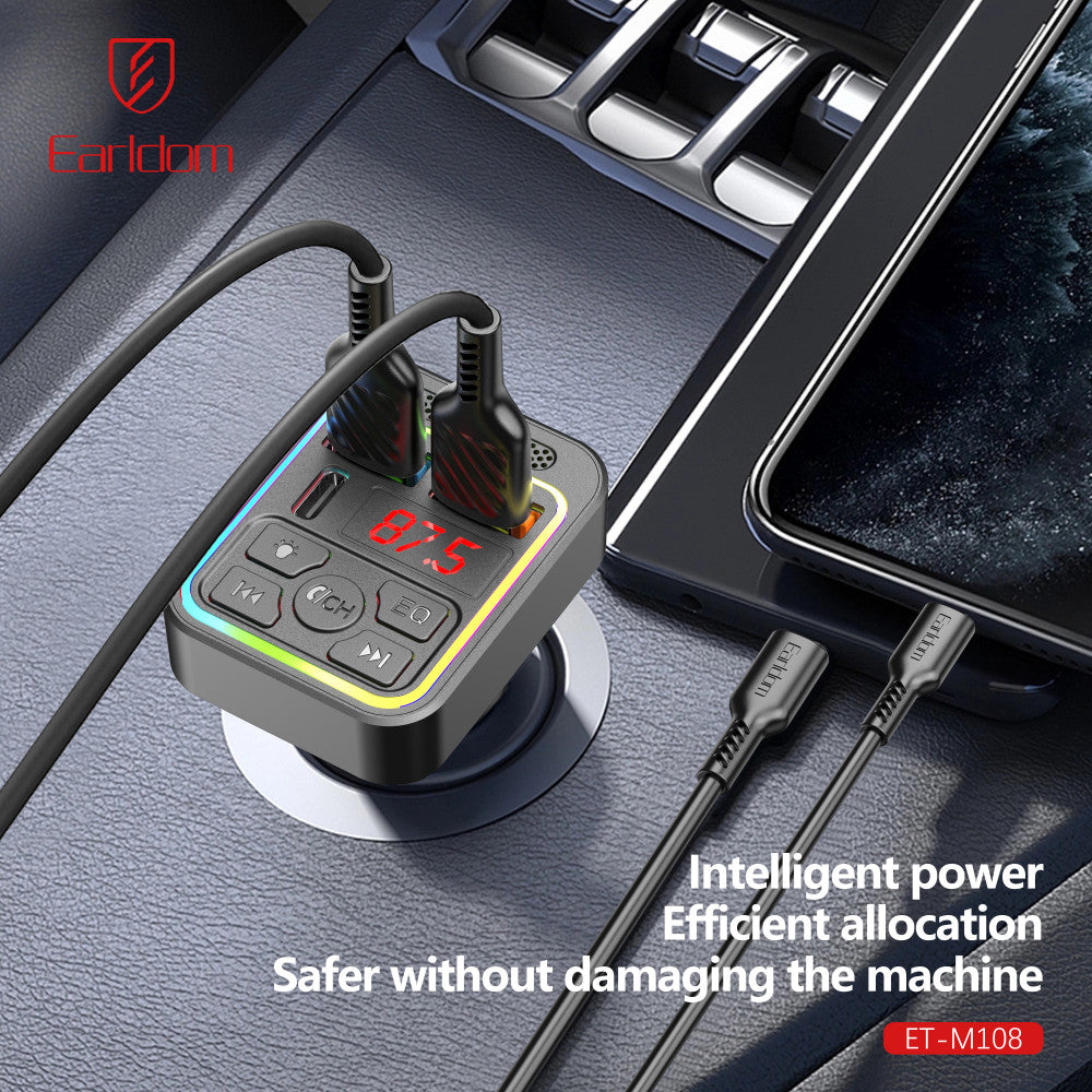 Fm Modulator MP3 | Car Charger | 3.1A | 2U | 1C — Earldom ET-M108