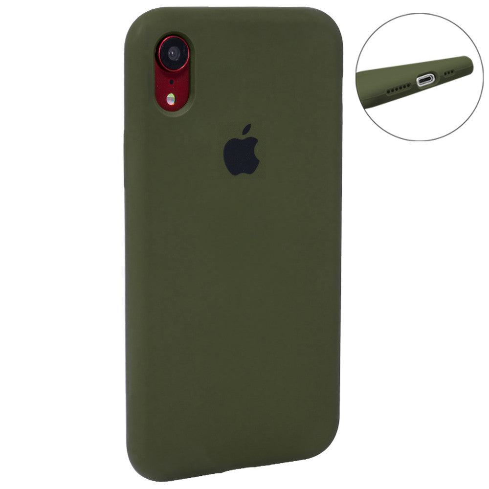 Original Silicone Case Full Size iPhone Xr — Khaki (48)