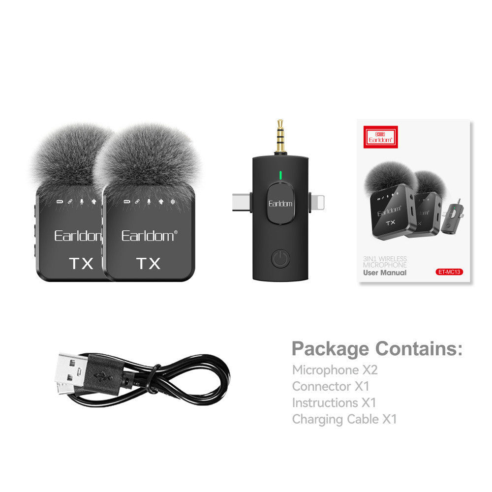 Беспроводной микрофон для телефона Earldom ET-MC13