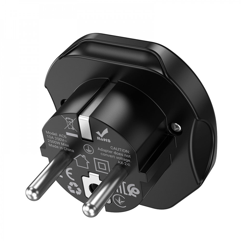 Мережевий перехідник Hoco AC6 — White