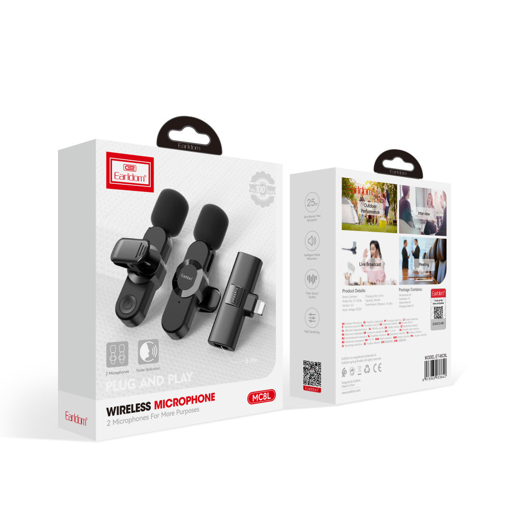 Бездротовий мікрофон для телефону Lightning — Earldom ET-MC8L