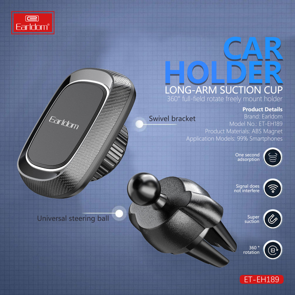 Автотримач магнітний на присосці - Earldom ET-EH189